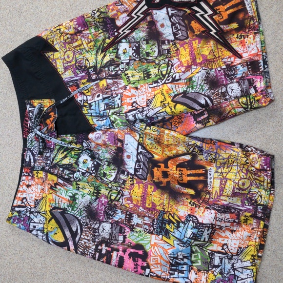 Lost Enterprises Pinky Taylor Board Shorts Graphic Design Swim Trunks Size 30 - Picture 1 of 11